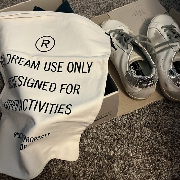 Golden Goose White and Gray Star Sneakers - Picture 6 of 6